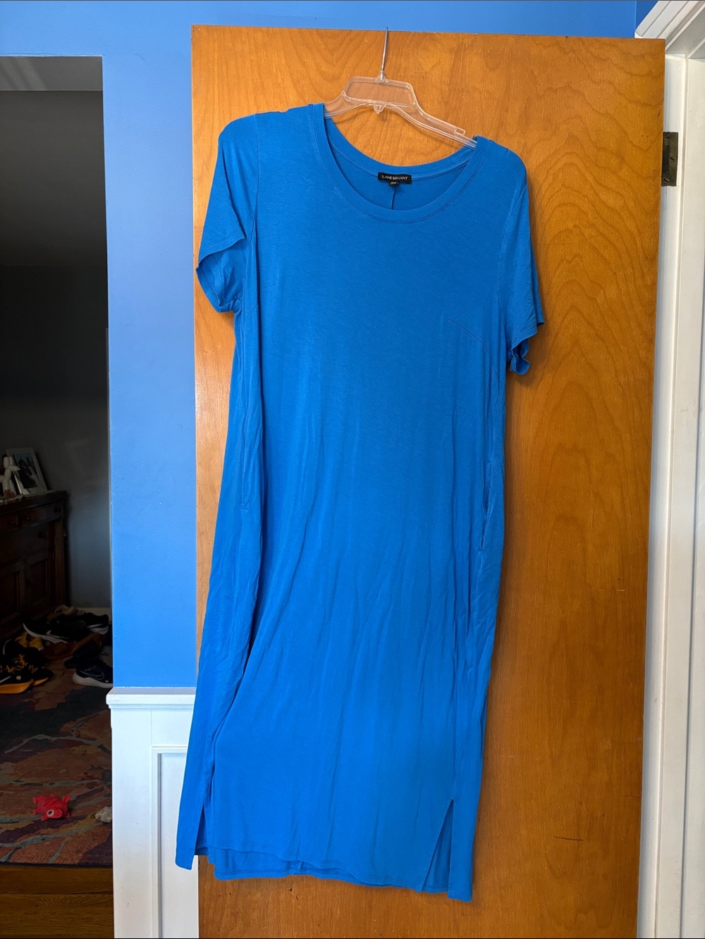 Lane Bryant Cobalt Blue Short Sleeve Tee Dress